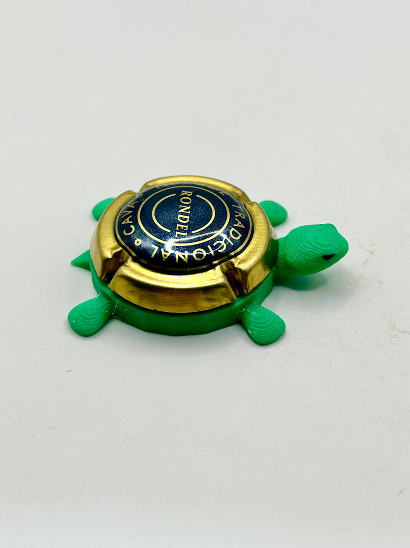 Rondel Cava (Blue, Grapes) - Bottle Cap Magnet Turtle (Copy) Shell Shocked Art