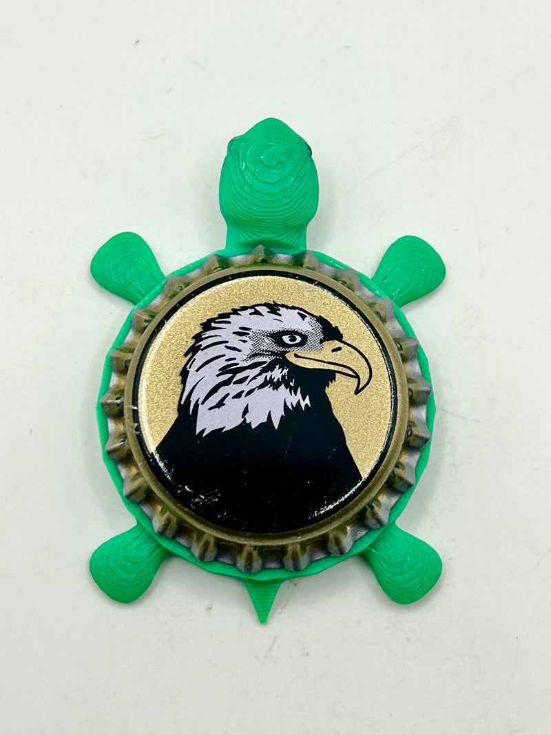 Nile Brewing (Eagle) - Bottle Cap Magnet Turtle (Copy) Shell Shocked Art