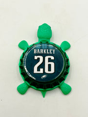 Saquon Barkley, Philadelphia Eagles Bottle-Cap Magnet Turtle | Shell Shocked Art Shell Shocked Art