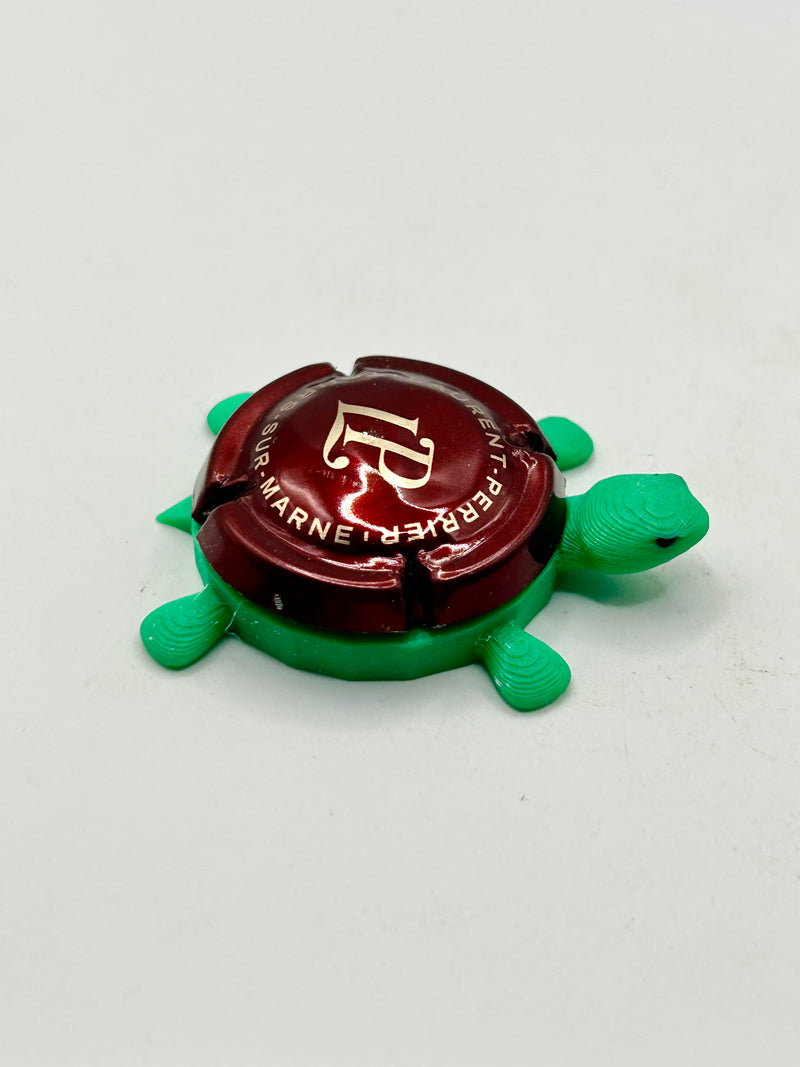 Laurent-Perrier (Dark Red) - Bottle Cap Magnet Turtle Shell Shocked Art