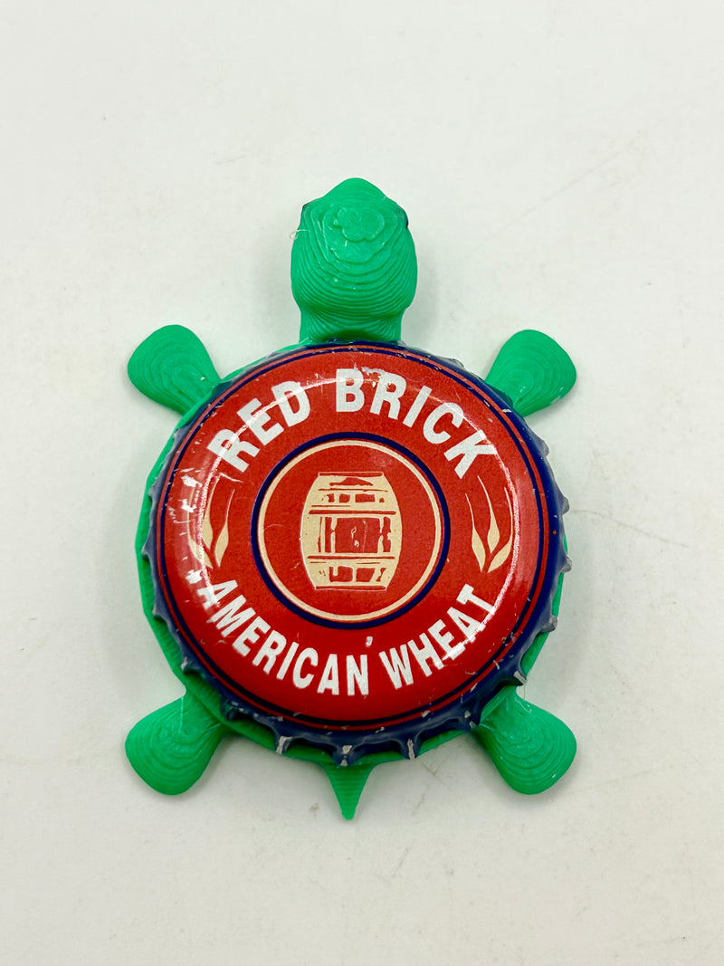 Red Brick American Wheat (Atlanta Brewing) - Bottle Cap Magnet Turtle Shell Shocked Art