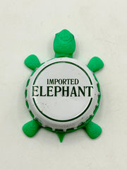 Carlsberg Imported Elephant (Green Text) - Bottle Cap Magnet Turtle Shell Shocked Art