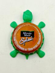 Minute Maid Splash - Bottle Cap Magnet Turtle Shell Shocked Art