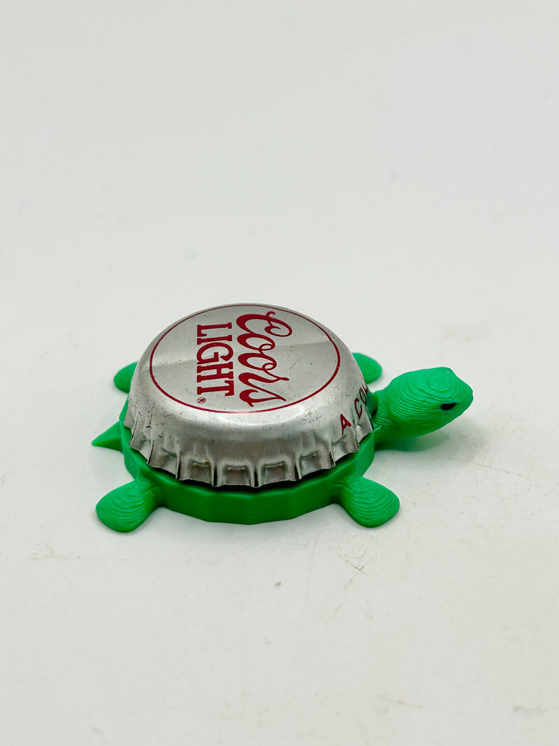 Coors Light (Vintage) - Bottle Cap Magnet Turtle Shell Shocked Art