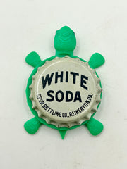 White Soda (Vintage) - Bottle Cap Magnet Turtle Shell Shocked Art