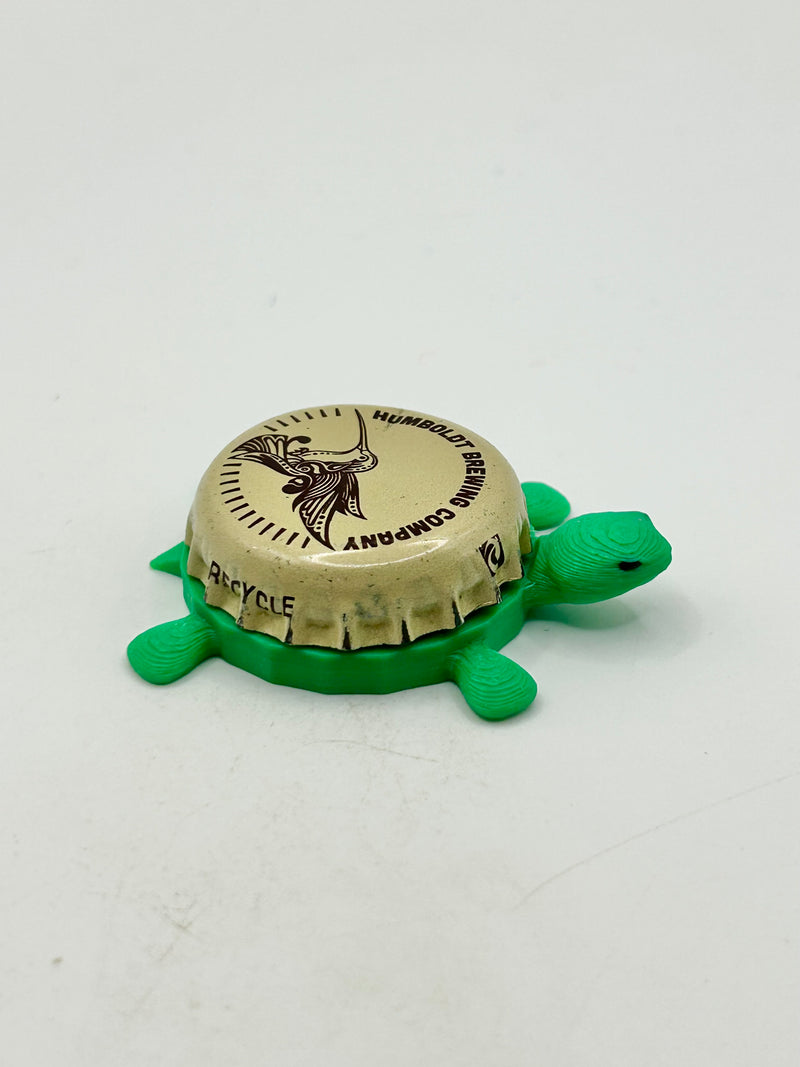 Humboldt Brewing - Bottle Cap Magnet Turtle Shell Shocked Art