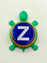 Zima (Big Z) - Bottle Cap Magnet Turtle Shell Shocked Art