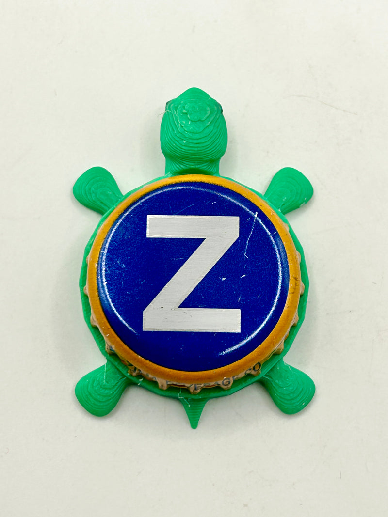 Zima (Big Z) - Bottle Cap Magnet Turtle Shell Shocked Art