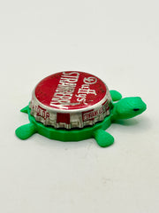 Duffy’s Strawberry Soda - Bottle Cap Magnet Turtle Shell Shocked Art