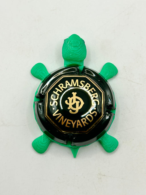 Schramsberg Vineyards (Black) - Bottle Cap Magnet Turtle Shell Shocked Art