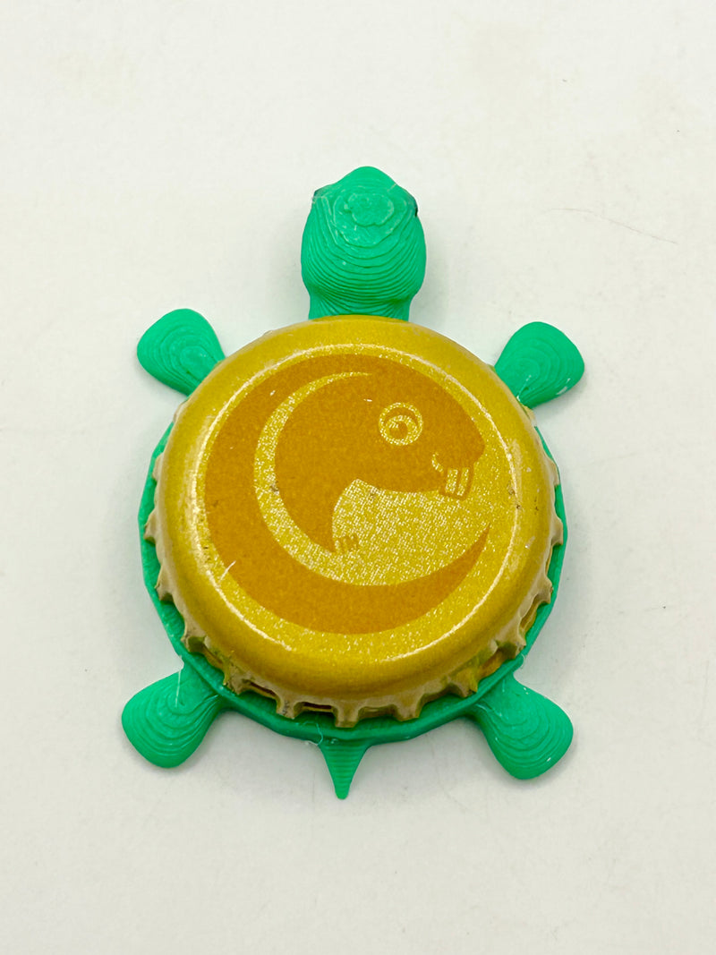Five Rabbit Brewing (Vintage) - Bottle Cap Magnet Turtle Shell Shocked Art