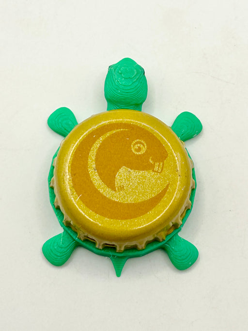 Five Rabbit Brewing (Vintage) - Bottle Cap Magnet Turtle Shell Shocked Art