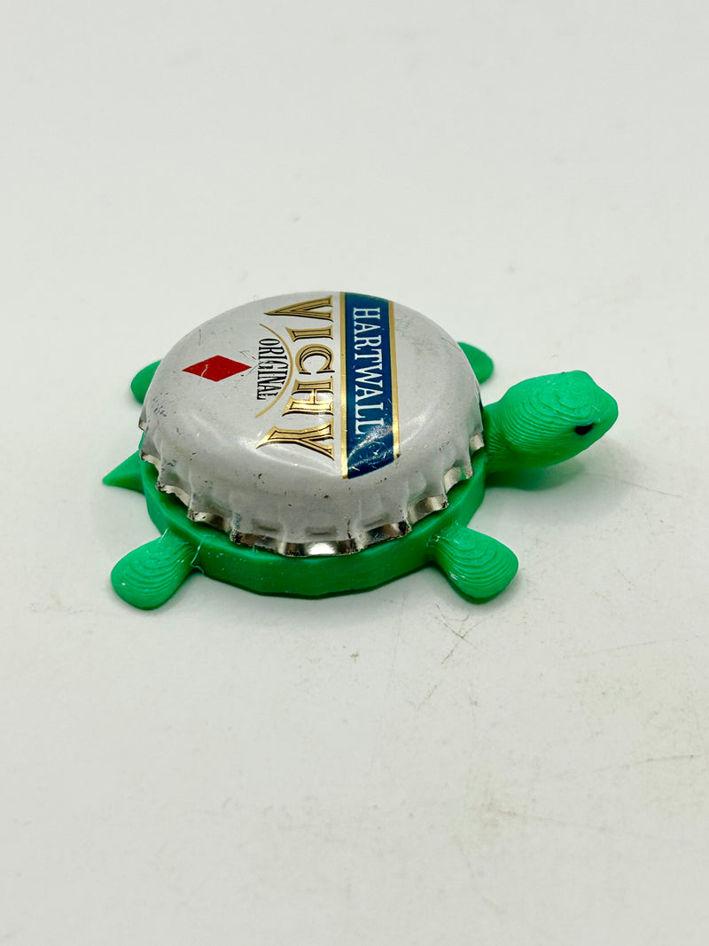 Vichy Hartwall - Bottle Cap Magnet Turtle Shell Shocked Art