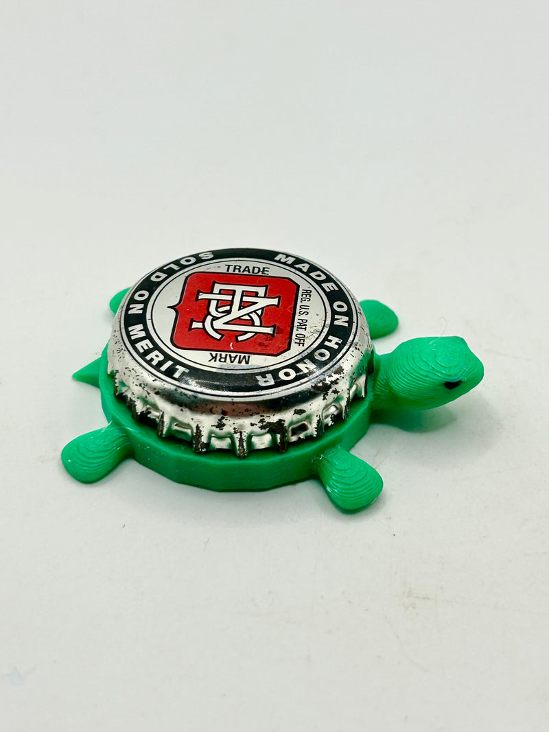 Narragansett Brewing - Bottle Cap Magnet Turtle Shell Shocked Art