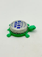 Beach Club Clear Juice Sparkler - Bottle Cap Magnet Turtle Shell Shocked Art