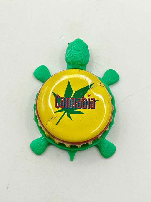 Cannabia Hemp Beer - Bottle Cap Magnet Turtle (Copy) Shell Shocked Art