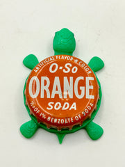 O-So Orange Soda - Bottle Cap Magnet Turtle (Copy) Shell Shocked Art
