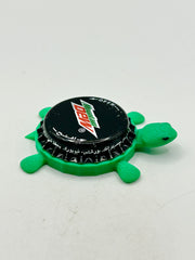 Mountain Dew (International) - Bottle Cap Magnet Turtle Shell Shocked Art