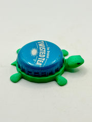 Twisted Tea (Light Blue) - Bottle Cap Magnet Turtle Shell Shocked Art