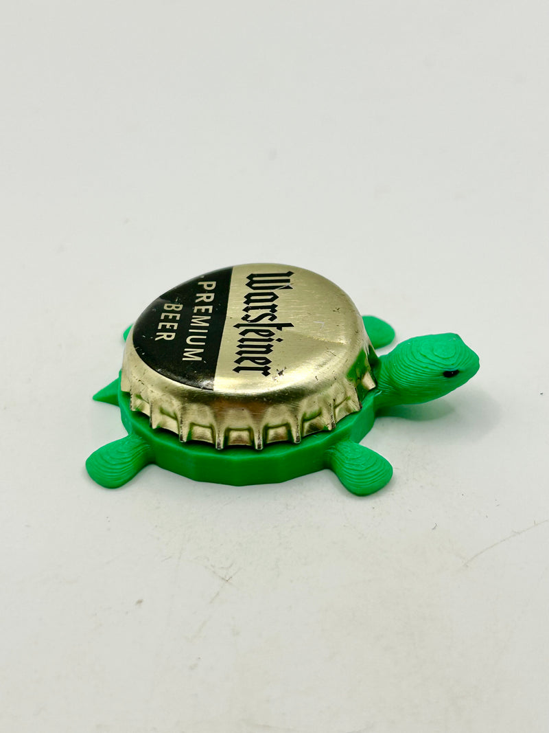 Warsteiner Premium Beer - Bottle Cap Magnet Turtle Shell Shocked Art