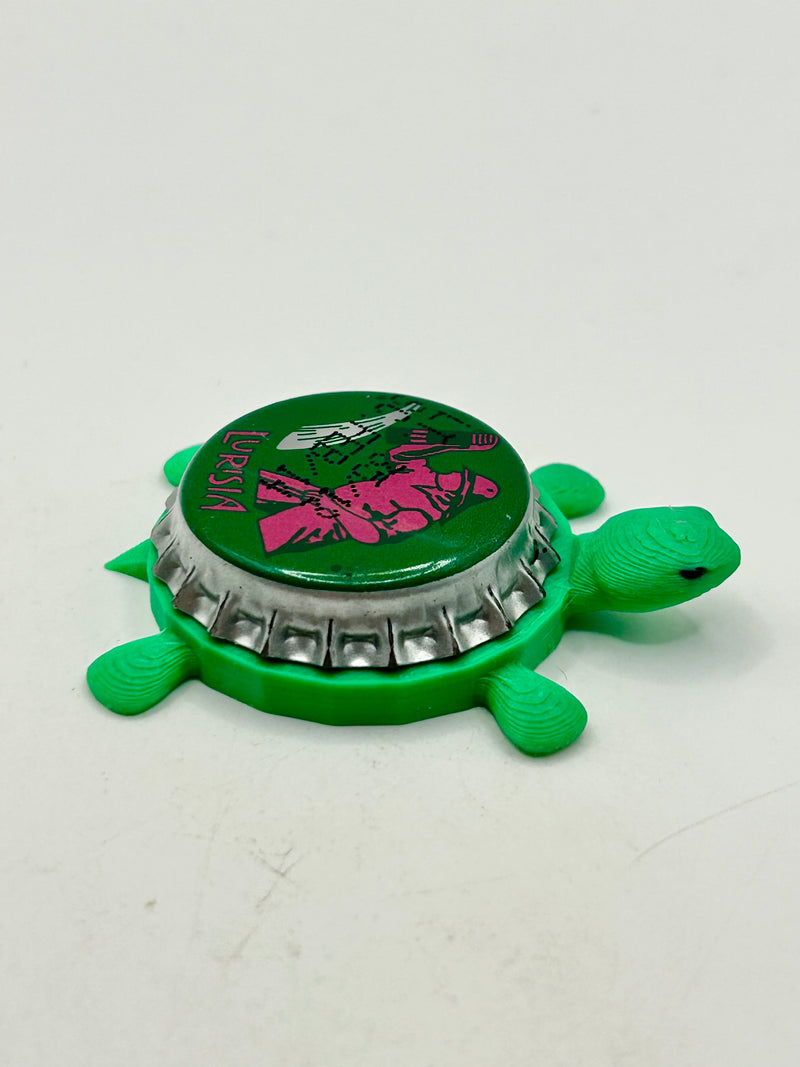 Lurisia Water (Stamped) - Bottle Cap Magnet Turtle Shell Shocked Art