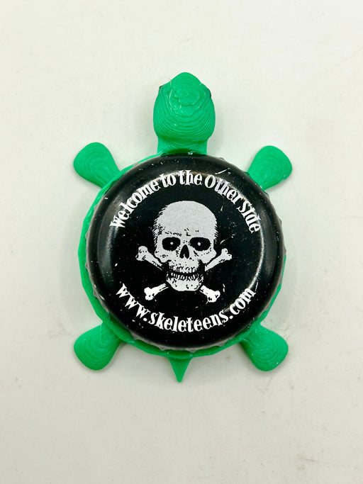 Skeleteens Soda (Welcome to the Other Side) - Bottle Cap Magnet Turtle Shell Shocked Art
