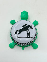 Horseback Rider - Bottle Cap Magnet Turtle (Copy) Shell Shocked Art