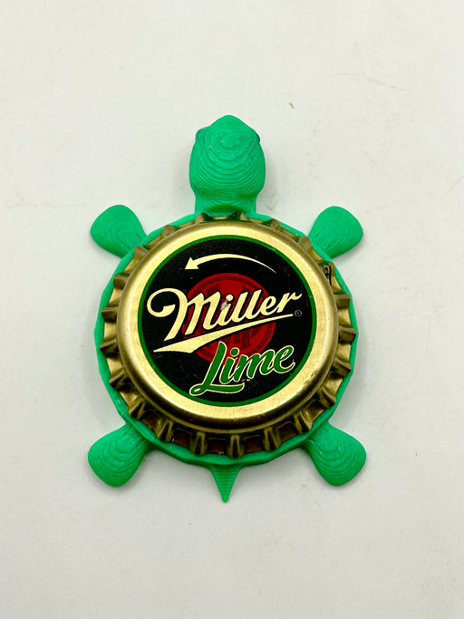 Miller Lime - Bottle Cap Magnet Turtle Shell Shocked Art