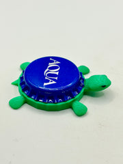 Aqua Water (Carlsberg) - Bottle Cap Magnet Turtle Shell Shocked Art