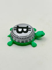 Bitcoin - Bottle Cap Magnet Turtle Shell Shocked Art