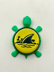 Land Shark - Bottle Cap Magnet Turtle Shell Shocked Art