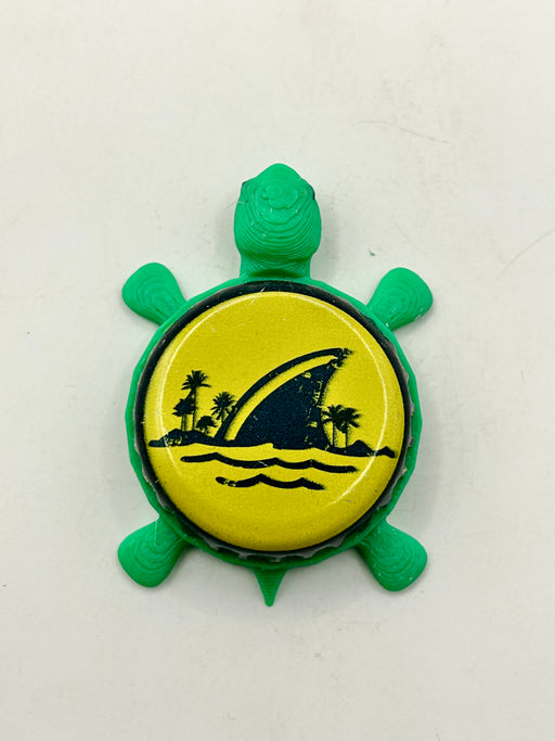 Land Shark - Bottle Cap Magnet Turtle Shell Shocked Art