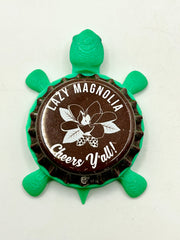 Lazy Magnolia Beer (Vintage) - Bottle Cap Magnet Turtle Shell Shocked Art