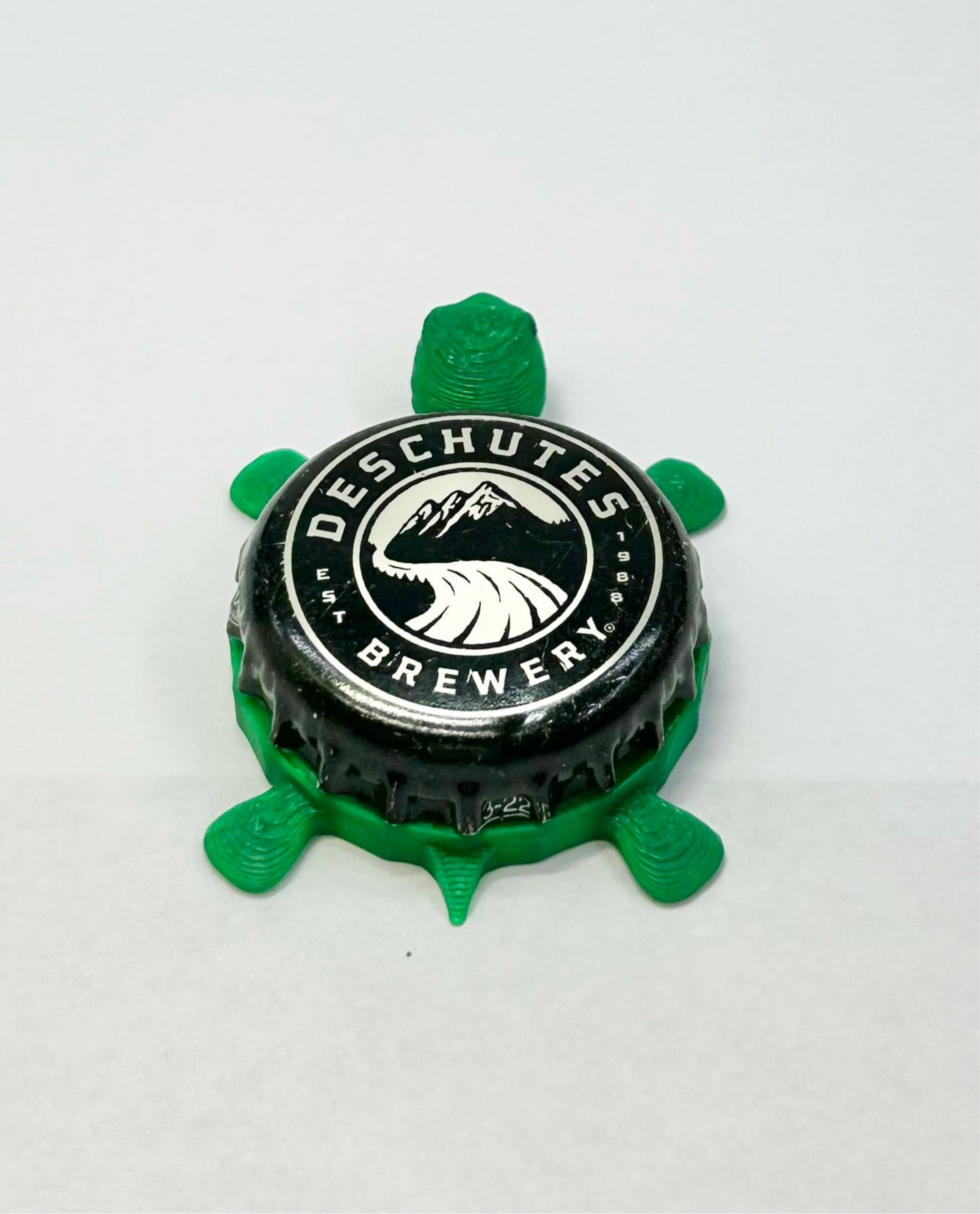 Deschutes Brewery (Black) - Bottle Cap Magnet Turtle