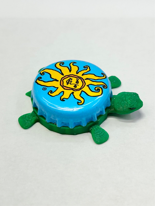 Bell's Oberon Ale (Blue Sun) - Bottle Cap Magnet Turtle