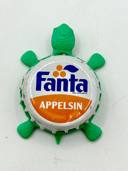 Fanta Applesin - Bottle Cap Magnet Turtle Shell Shocked Art