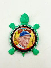 Shoeless Joe Jackson , Helmar Brewing Big League Brew (#21) - Bottle Cap Magnet Turtle Shell Shocked Art