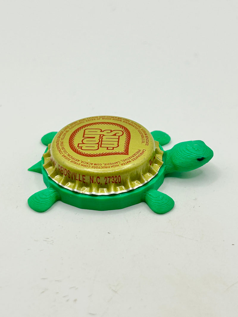 Sun Drop (Vintage, Yellow) - Bottle Cap Magnet Turtle (Copy) Shell Shocked Art