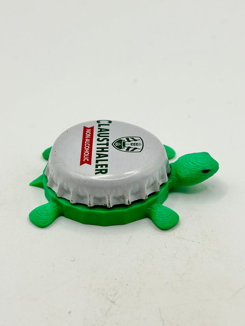 Clausthaler NA (Non-Alcoholic) - Bottle Cap Magnet Turtle Shell Shocked Art