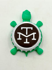 Modern Times Brewing - Bottle Cap Magnet Turtle (Copy) Shell Shocked Art