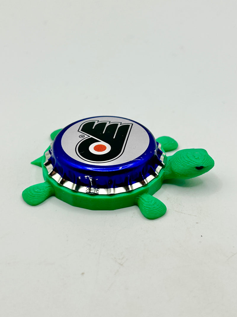 Philadelphia Flyers (Labatt Brewing) - Bottle Cap Magnet Turtle Shell Shocked Art