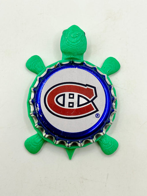 Montreal Canadiens (Labatt Brewing) - Bottle Cap Magnet Turtle Shell Shocked Art