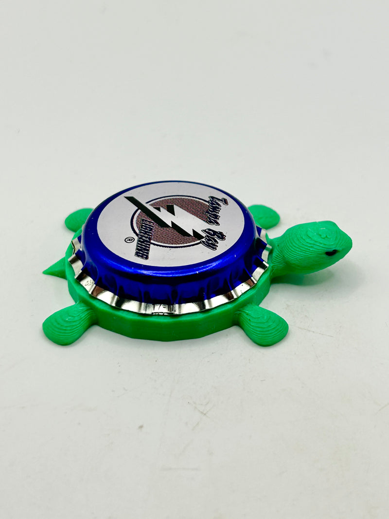 Tampa Bay Lightning (Labatt Brewing) - Bottle Cap Magnet Turtle Shell Shocked Art