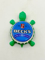 Beck’s Oktoberfest Beer (Blue) - Bottle Cap Magnet Turtle Shell Shocked Art