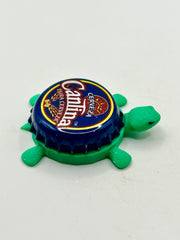 Cantina Cerveza (El Salvador) - Bottle Cap Magnet Turtle Shell Shocked Art