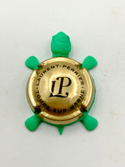 Laurent-Perrier (Gold) - Bottle Cap Magnet Turtle Shell Shocked Art