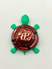 Laurent-Perrier (Dark Red) - Bottle Cap Magnet Turtle Shell Shocked Art