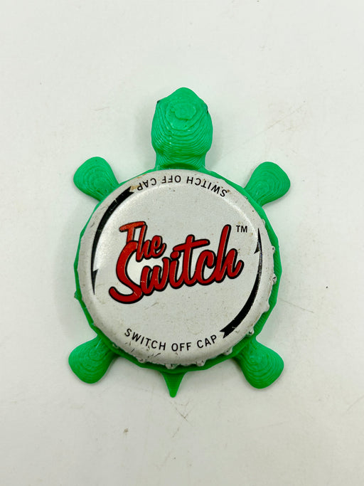 The Switch - Bottle Cap Magnet Turtle Shell Shocked Art
