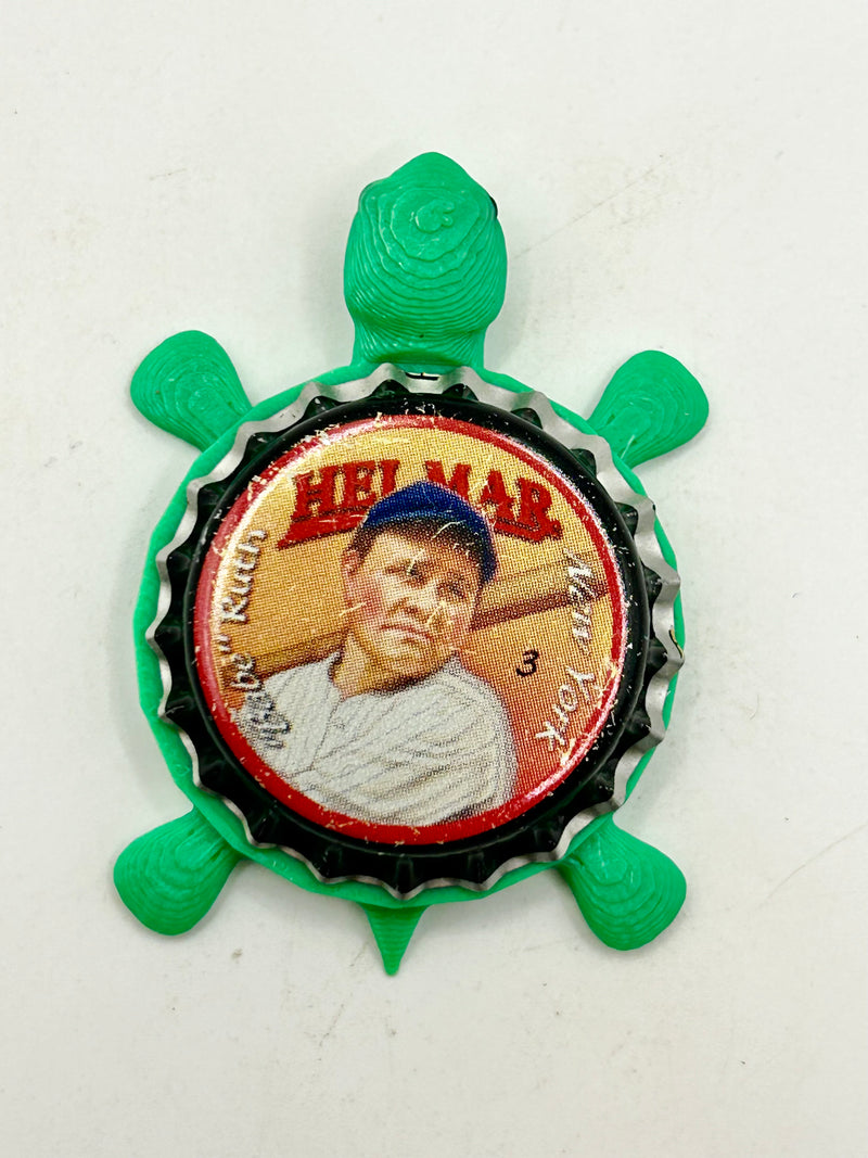 Babe Ruth, Helmar Brewing Big League Brew (#3, Rare) - Bottle Cap Magnet Turtle Shell Shocked Art