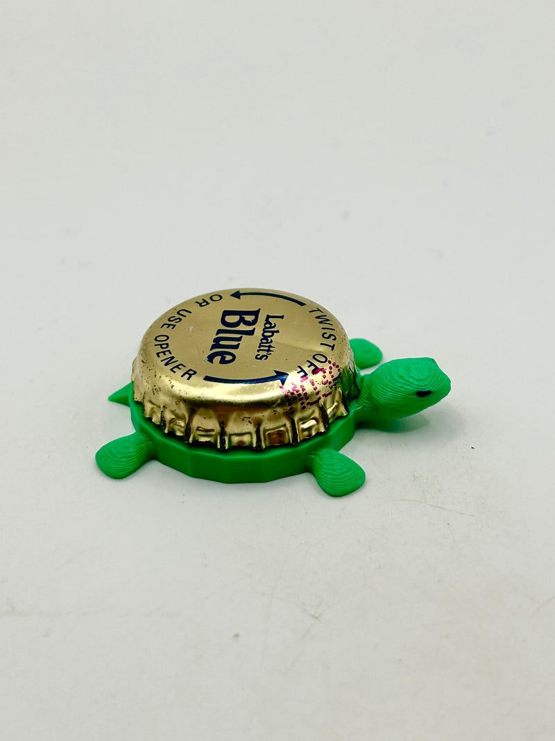 Labatt Blue (Gold) - Bottle Cap Magnet Turtle Shell Shocked Art